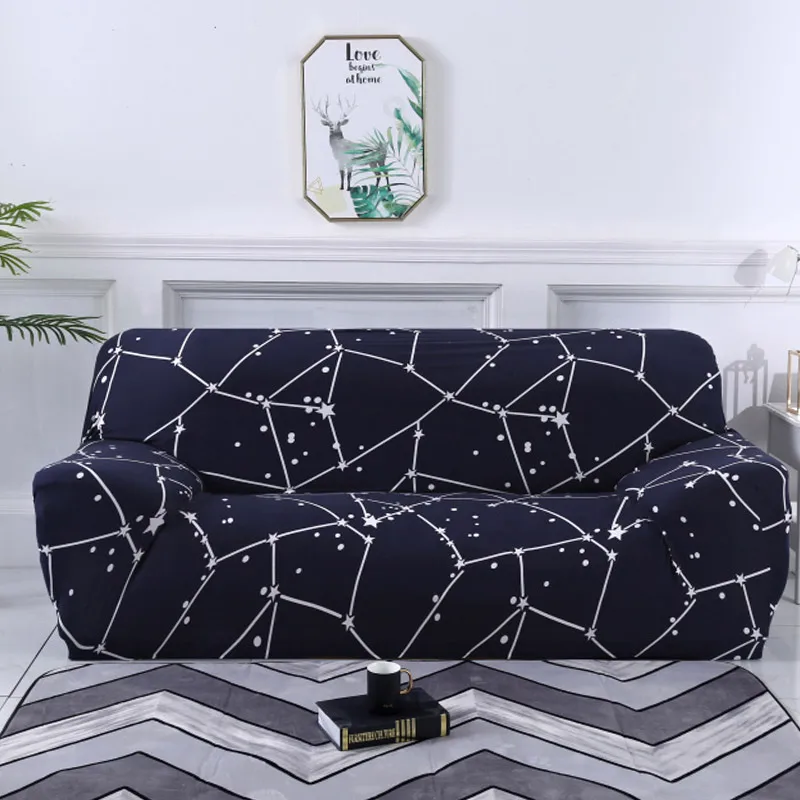 Modern Geometric Pattern Sofa Slipcover All-inclusive Large Stretch Leather Furniture Protecto for LoveSeat |
