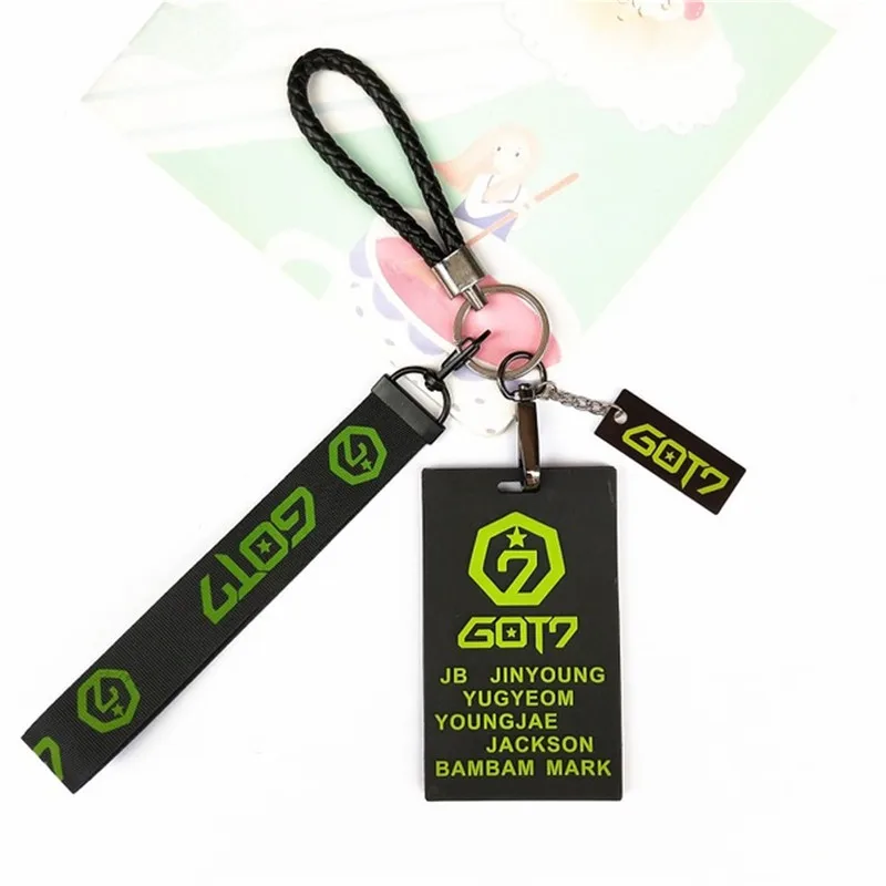 Bangtan мальчики любят себя ответить на телефон Веревка держатель карты GOT7 BLACKPINK два раза телефон ремень карты случае кулон Lanyards JIN WTT165 - Цвет: GOT7