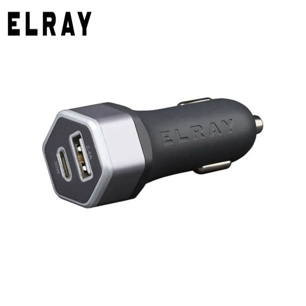 Автомобильное зарядное устройство Elray 1xUSB 1xType C 42 Вт с|Зарядные устройства для
