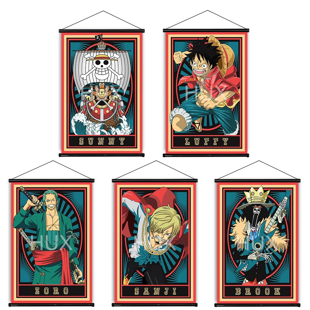 

Classic Japane Anime One Piece A Character Collection Pictures Prints Quality Canvas Painting Scroll Wall Art Decoration Maison
