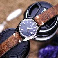 18 20 22 24mm genuine leather watchband handmade vintage stitching design wrist wristband calfskin strap metal buckle 8 colors