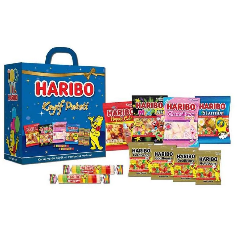 

Haribo Pleasure Pack 400 g FREE SHIPPING Happy Cola Haribo Happy Mix Haribo Chamallows Goldbears Haribo Mix Turkey Istanbul