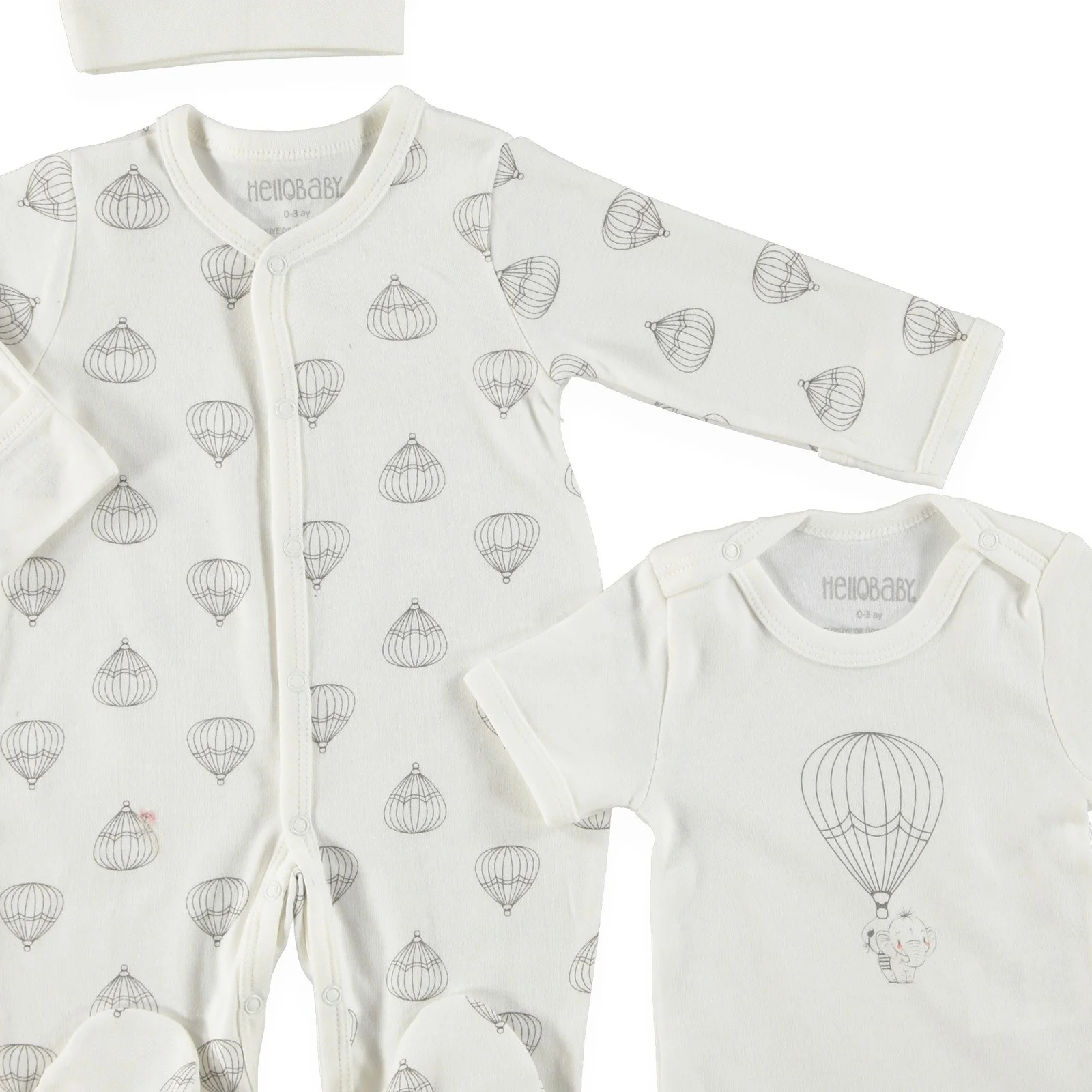 Ebebek HelloBaby/комбинезон с изображением маленького слона для новорожденных комплект