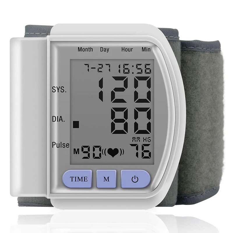 

Medical Digital Wrist Blood Pressure Monitor Automatic Tonometr BP Measurement Presion Arterial Tensiometro Sphygmomanometer