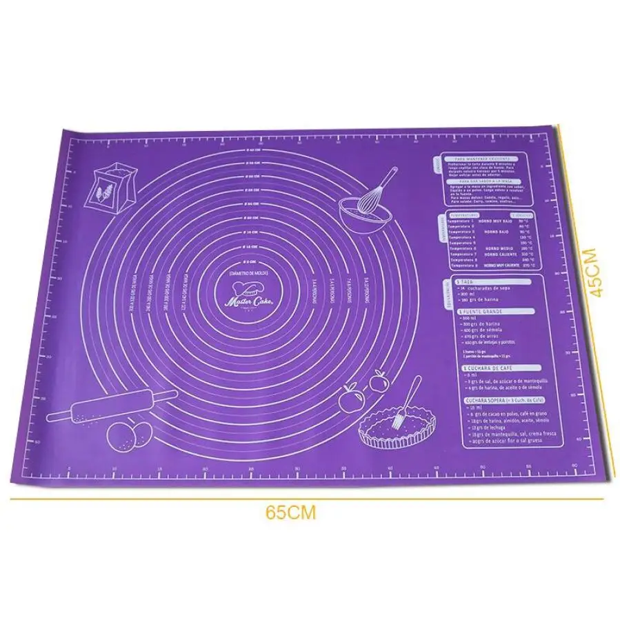 

Hot Selling 45x60cm Silicone Non-Stick Kneading Pads with Scale for Kitchen Special Noodle Cooking Kneading Dough Pad