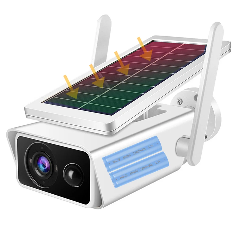 3mp wireless solar power wifi camera cctv security protection smart home outdoor waterproof pir motion detection securite cam free global shipping