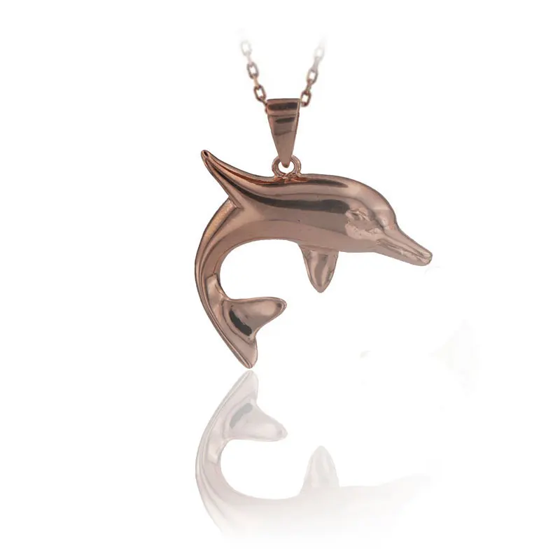 

Dolphin Necklace 925 Sterling Silver Sea Animal Ocean Charm Bridesmade Nautical Gift