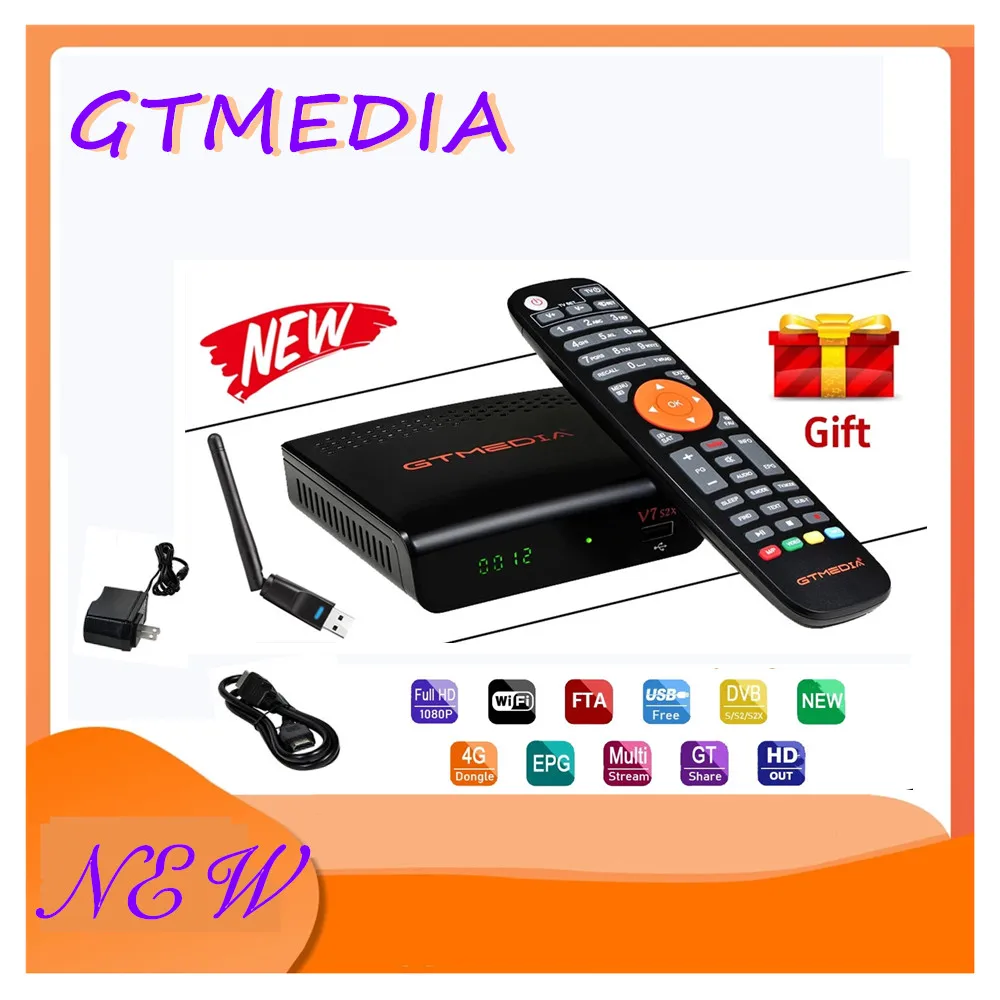 

Gtmedia FTA 1080P GTMedia V7 S2X Satellite Receiver DVB-S2 GTMEDIA V7S2X Full +USB WIFI Upgraded from GTMEDIA V7S HD Receptor