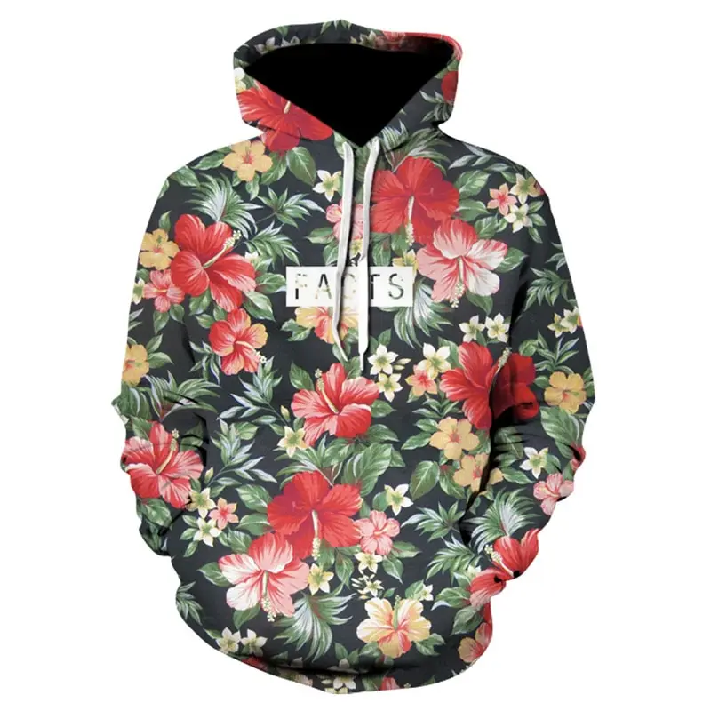 

Green leaves 3d Printed man hoodie harajuku weeds hoodies Casual fashion Sweatshirt Rose flower Pullover Funny style jacket