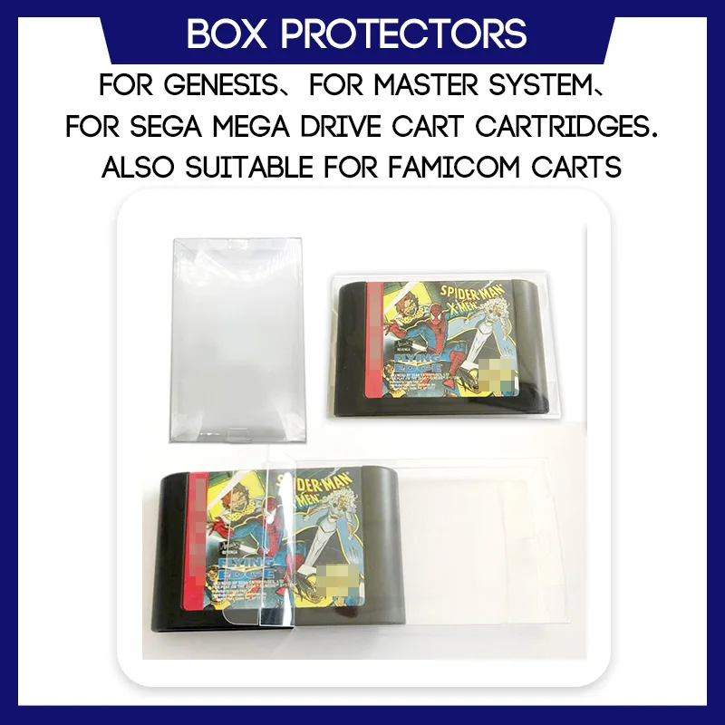 Защитная коробка для Genesis основной системы Sega Mega Drive Famicom Game Cart пластиковый чехол