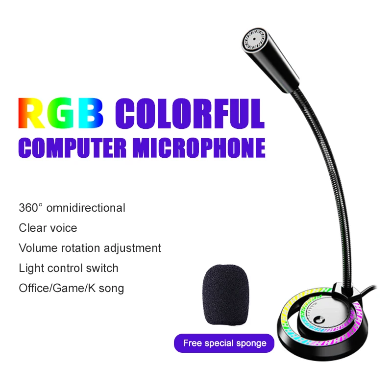 

USB-звуковая карта с микрофоном RGB