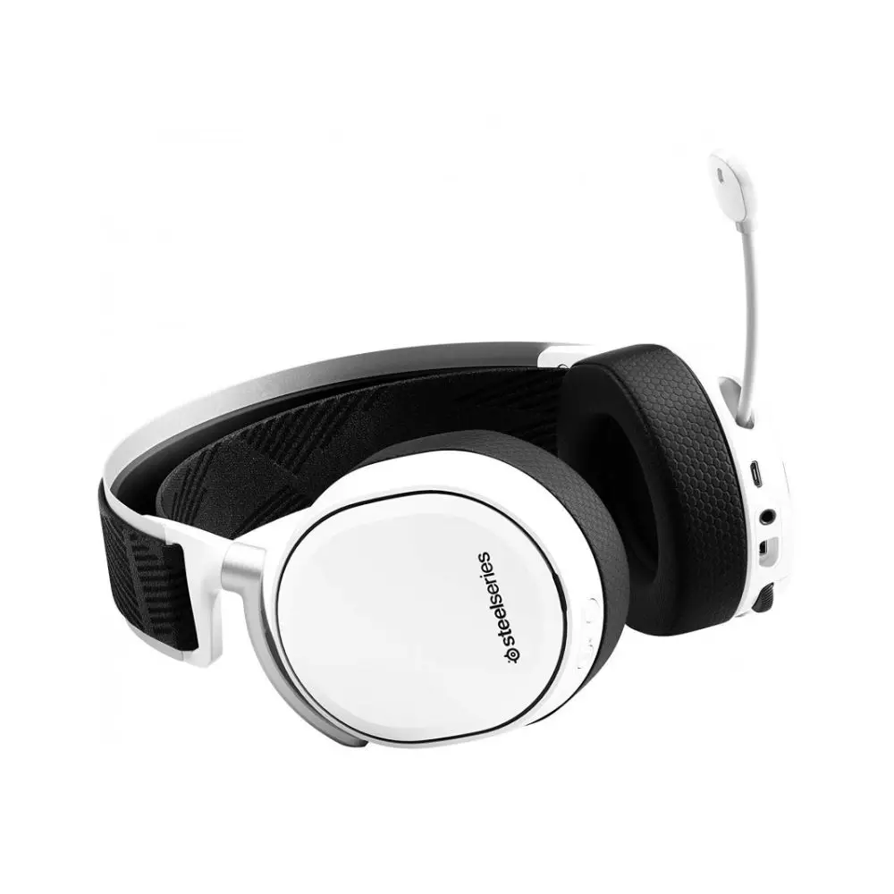 Игровые беспроводные наушники SteelSeries Arctis Pro белые (40 мм 2 4 ГГц Bluetooth USB зарядная