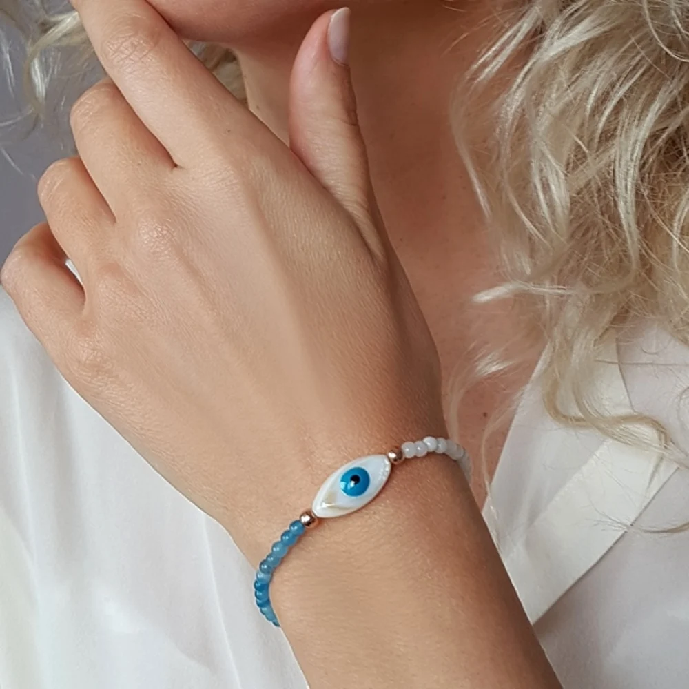 

Vaoov 925 пробы Silver Pearl и браслет из бирюзового камня-Сделано в Турции