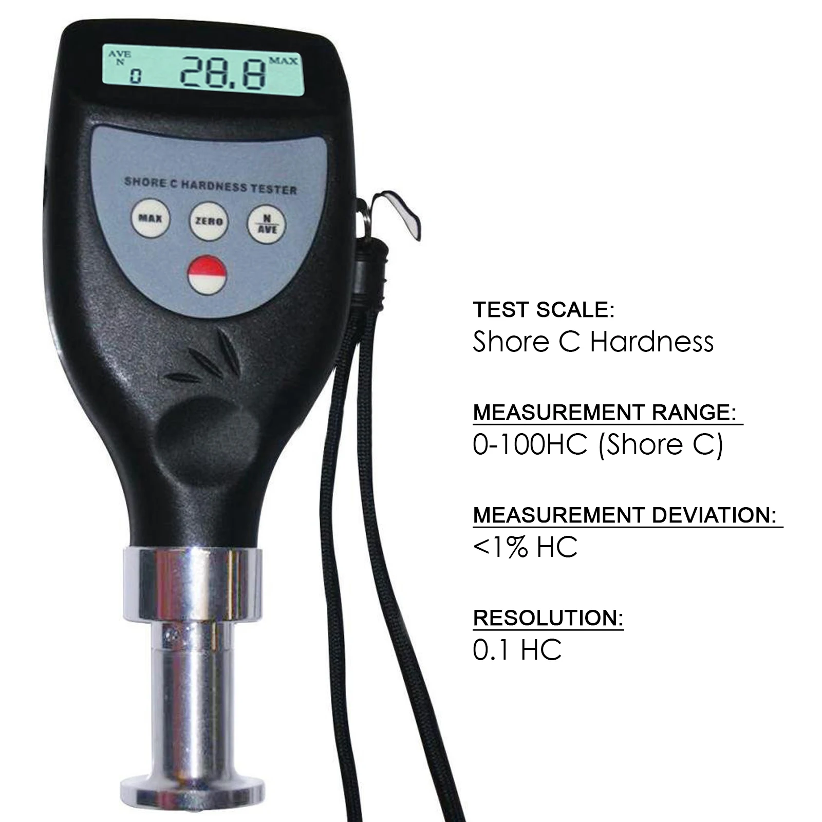 Дюрометр Shore C цифровой измеритель твердости диапазон 0 100 нс тестер губки со