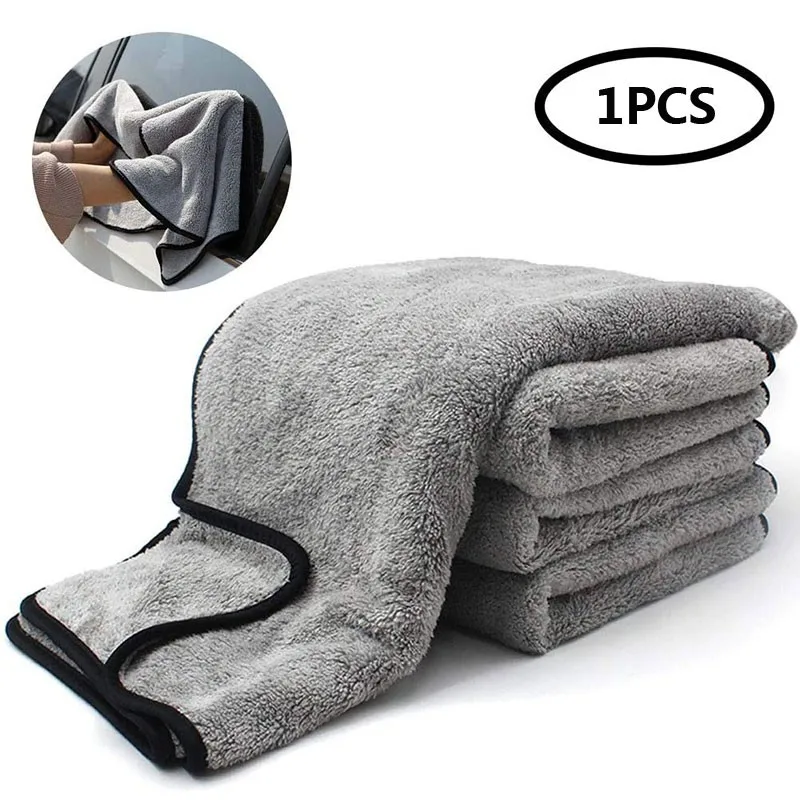 

Car Wash Towel Microfiber Car Cleaning Drying Cloth Auto Washing Towels Hemming Car Care Detailing Wash Accessories 100X40cm