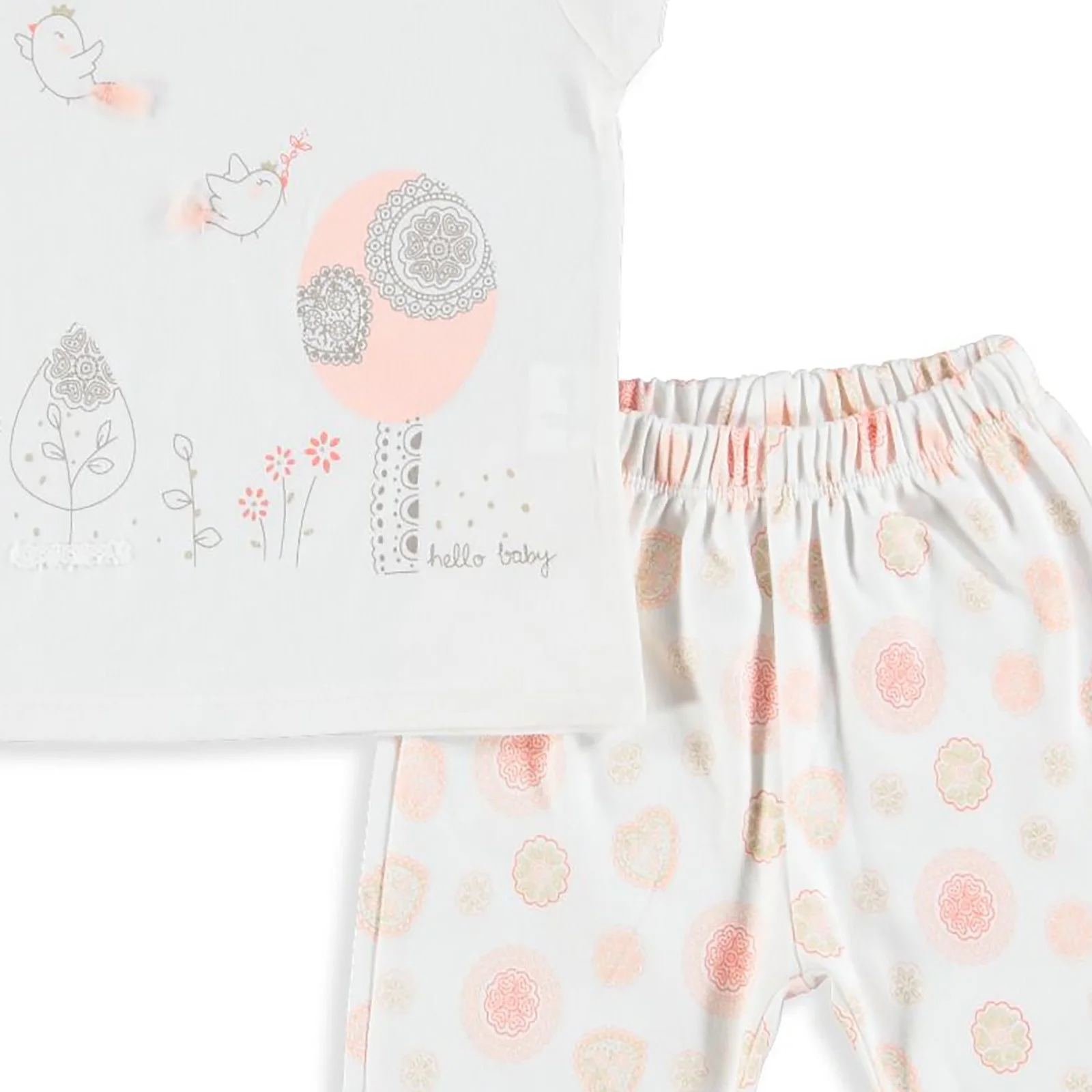 Ebebek HelloBaby/пижамный комплект для маленьких девочек с изображением птиц| |