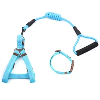 pet suppliespet traction rope three piece dog leash adjustable dog leashteddy dog rope