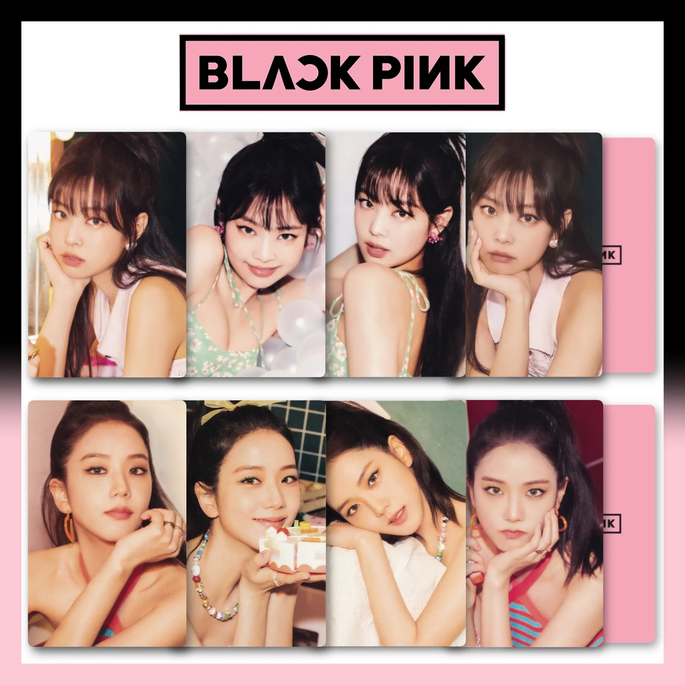 16 pcs/set Kpop BLACKPINK Jenny rosé Jisoo Lisa card bookmark for collection |