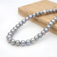 natural real fresh water grey pearl beads near round 6 10mm jewelry craft findings for making bracelet necklace earrings