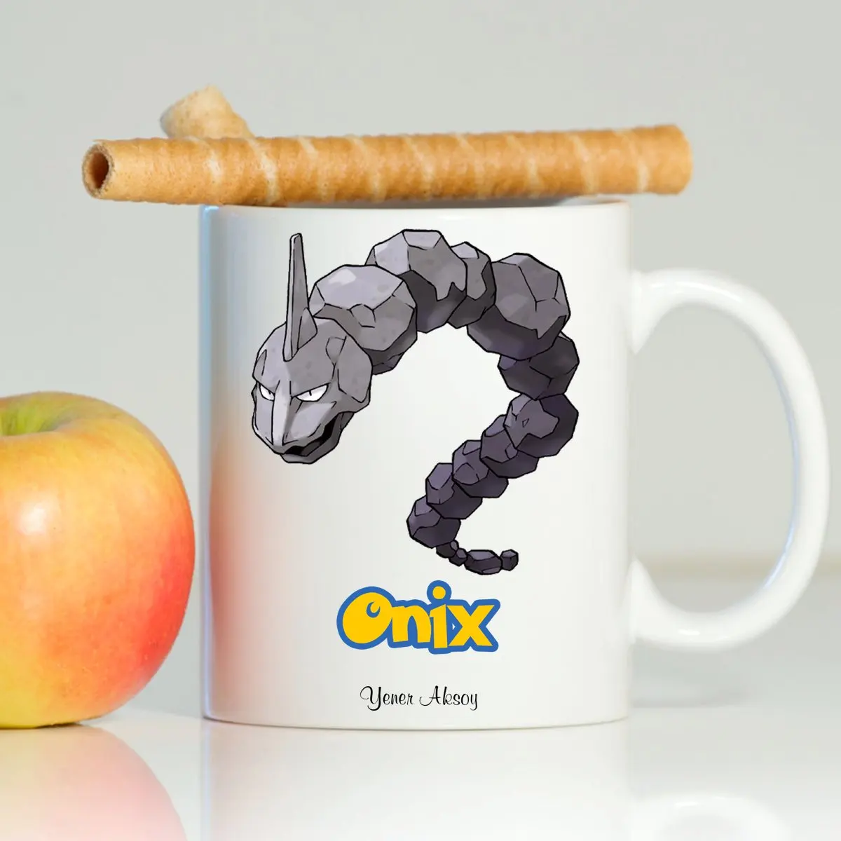 Персонализированная белая кружка Pokemon Onix|Кружки| |
