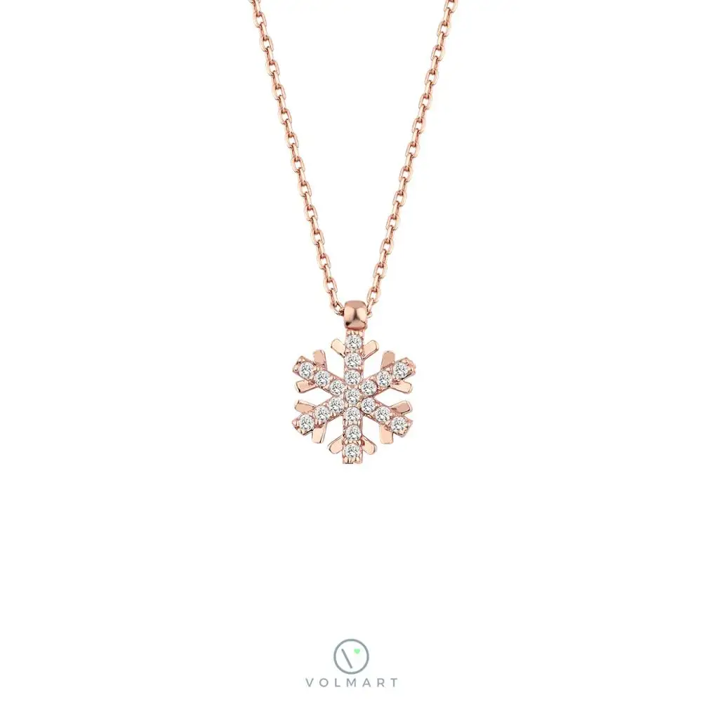 

Specially Designed, Non-Tarnish & 100% SILVER Snowflake Motif Necklace #20244