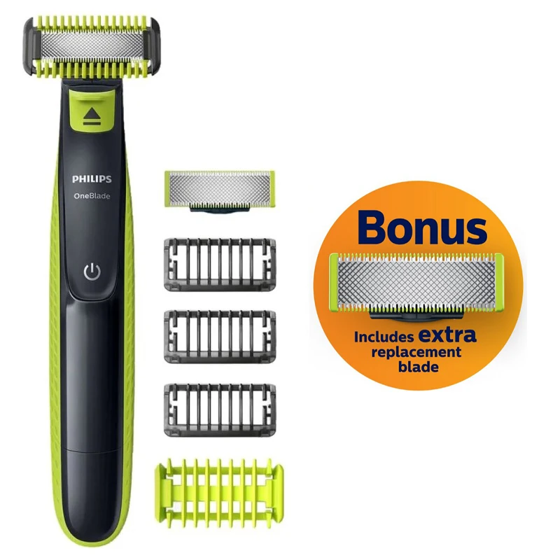 Бритва Philips OneBlade Pro QP2620 для Мужской бритвы триммер сухой и влажной бороды с 2
