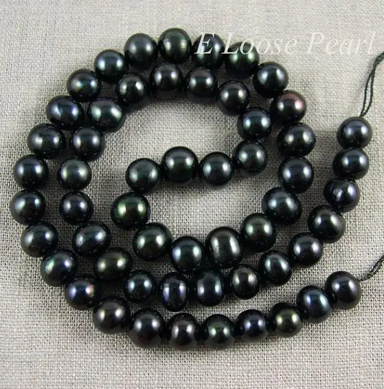 

New Arrival Freshwater Pearls Loose Beads Black 6-7.5mm One Full Strand DIY Jewelry Making For Necklace Bracelet Earrings