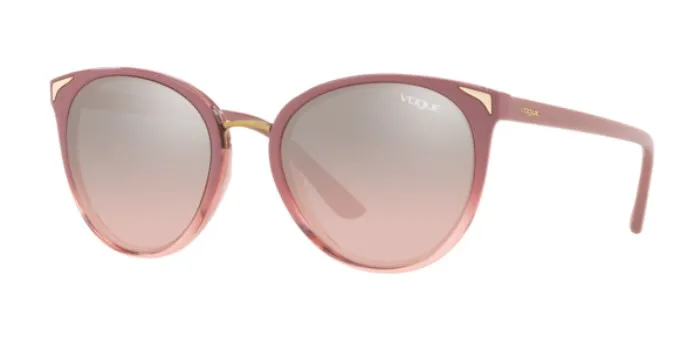 Vogue 5230S 25547E 54 Sunglasses, Mirror Sunglasses, Pink Frame, Gradient Mirror Lens, High Quality Vision, %100 UV
