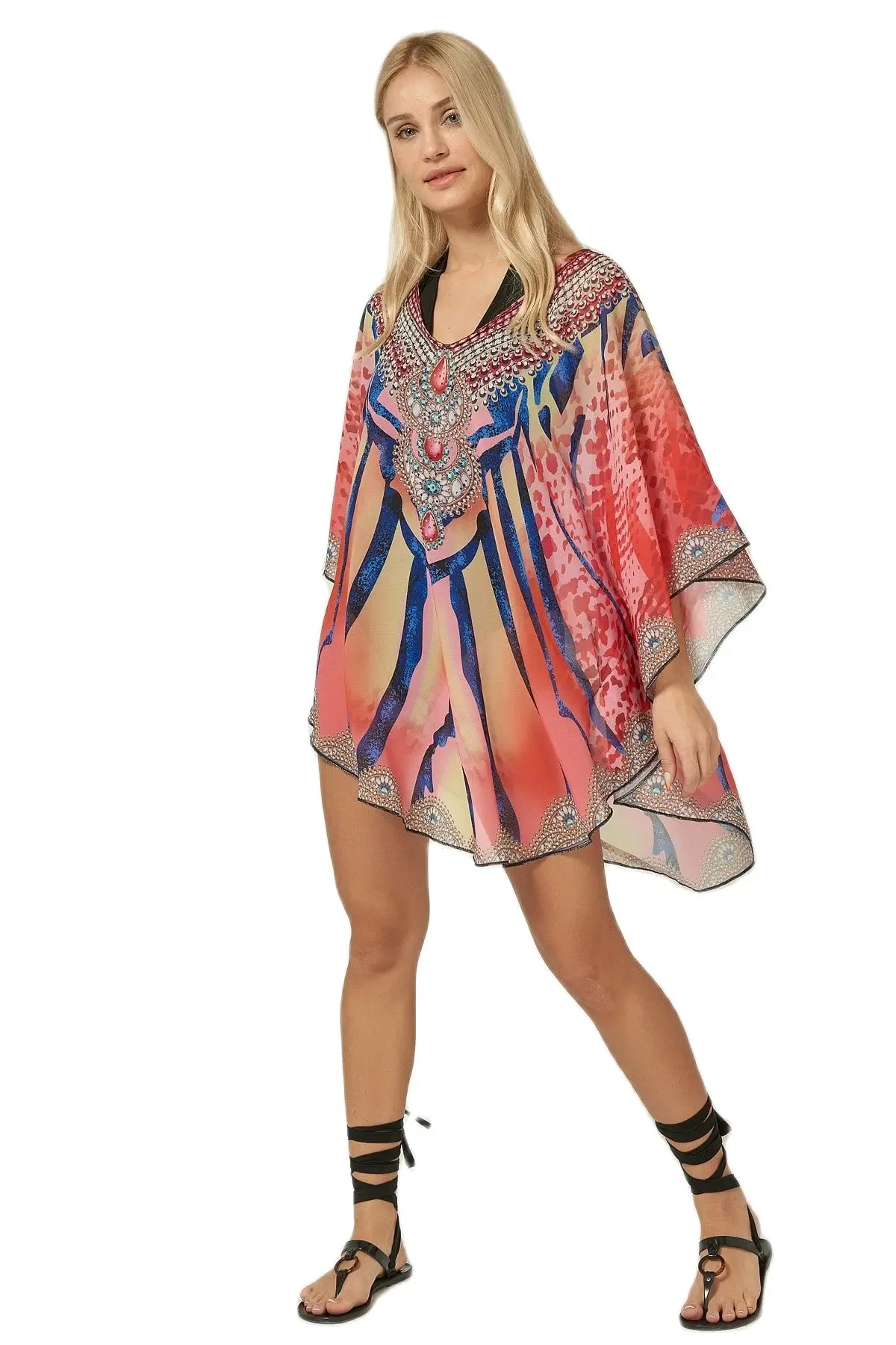 

2021 For Women Ethnic Pattern Pink Pareo Summer Season Beach Fashion Swimsuit Clothing 100% Polyester Kimono Shabby 90x90 Sexy