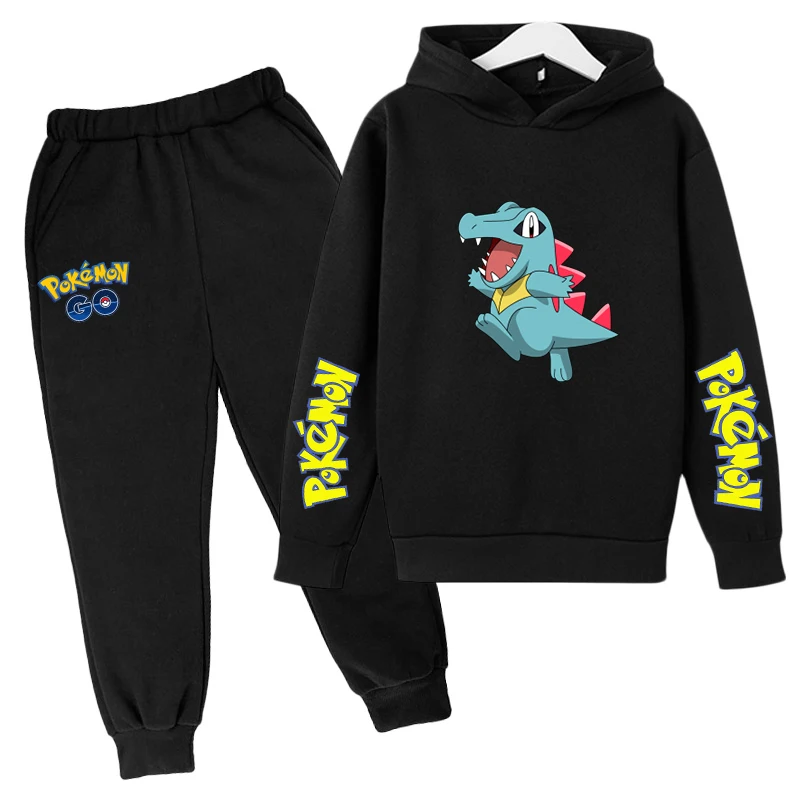 

Pikachu Kids Sweater Pants Blazer Casual Boys Girls Long Sleeve Pokemon - Cotton Hoodie Kids Pullover Sportswear