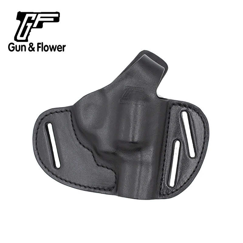 

Gunflower Tactical Concealed Carry Gun Bag 3 Slot Pancake OWB Leather Pistol Holster for Tuarus T85
