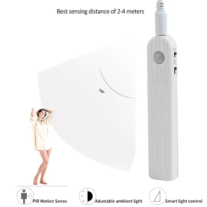 Светодиодная лента для шкафа беспроводной светильник с пассивным ИК датчиком