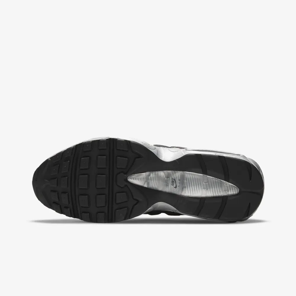 Оригинальные мужские спортивные туфли Nike Air Max 95 PRM цвет металлик серебро
