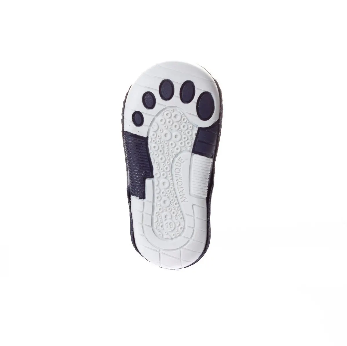 

Genuine Leather Four Season Rudder Navy Blue Boy Baby Anatomical First Step Shoes