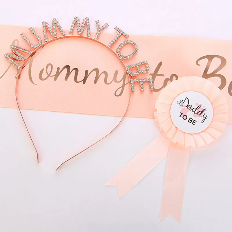 Комплект одежды из 3 предметов Пол раскрыть Baby Shower вечерние Декор поставки мама