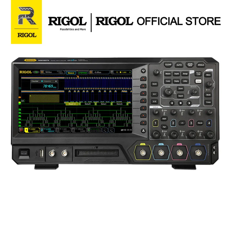 Цифровой осциллограф RIGOL MSO5074 70 МГц 4 аналоговых канала 16 цифровых
