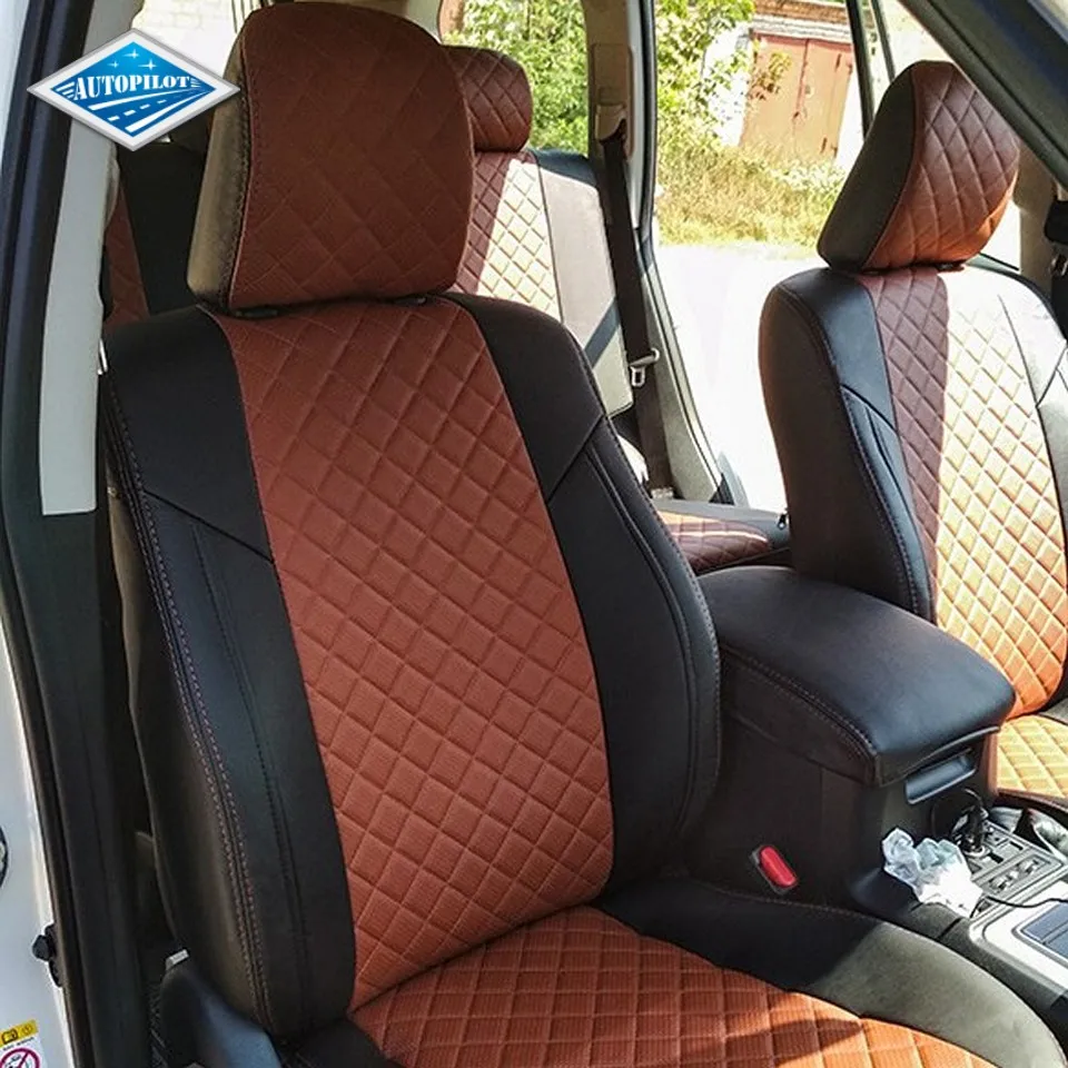 Для Toyota Land Cruiser 150 Prado 2009 2016 (5 мест) Комплект модельных авточехлов из экокожи Аригон