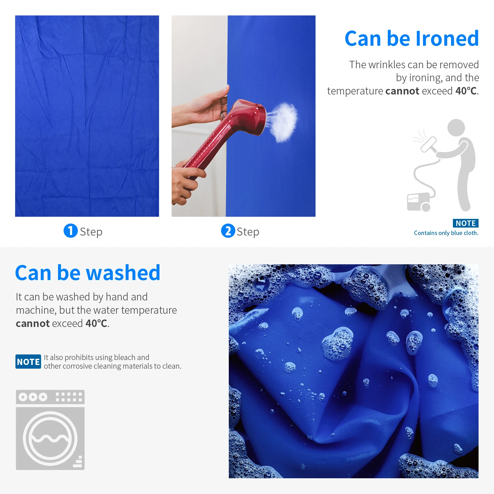 Neewer 1.8x2.8 м/6 x9ft фотостудия 100% чистый муслин складной фон синего цвета