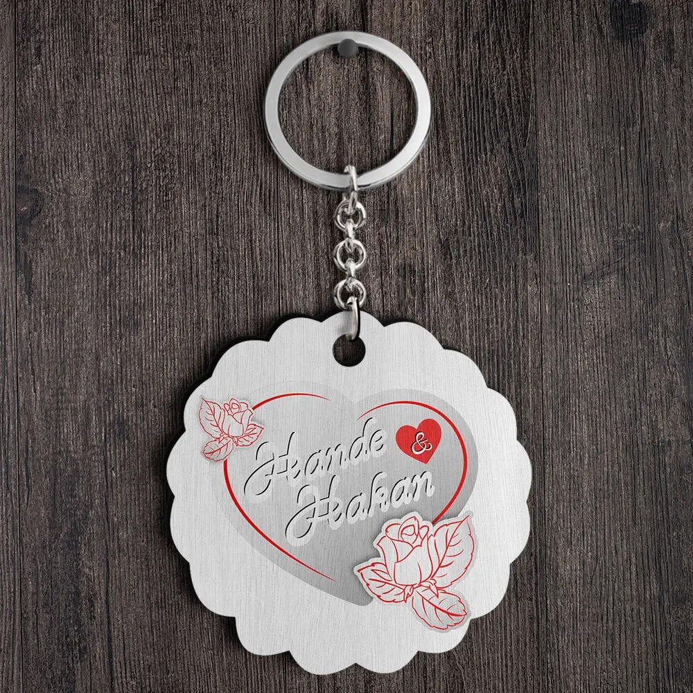 

Персонализированные ко Дню Святого Валентина дизайн деревянные Keychain-20