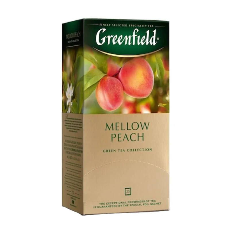 Чай зелёный Greenfield Mellow Peach в пакетиках 25*1 8г|Зеленый чай| |