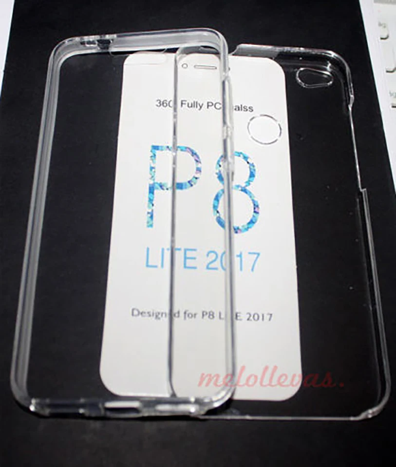 360 ° dual case for HUAWEI P8 LITE 2017 front case + back transparent full protection