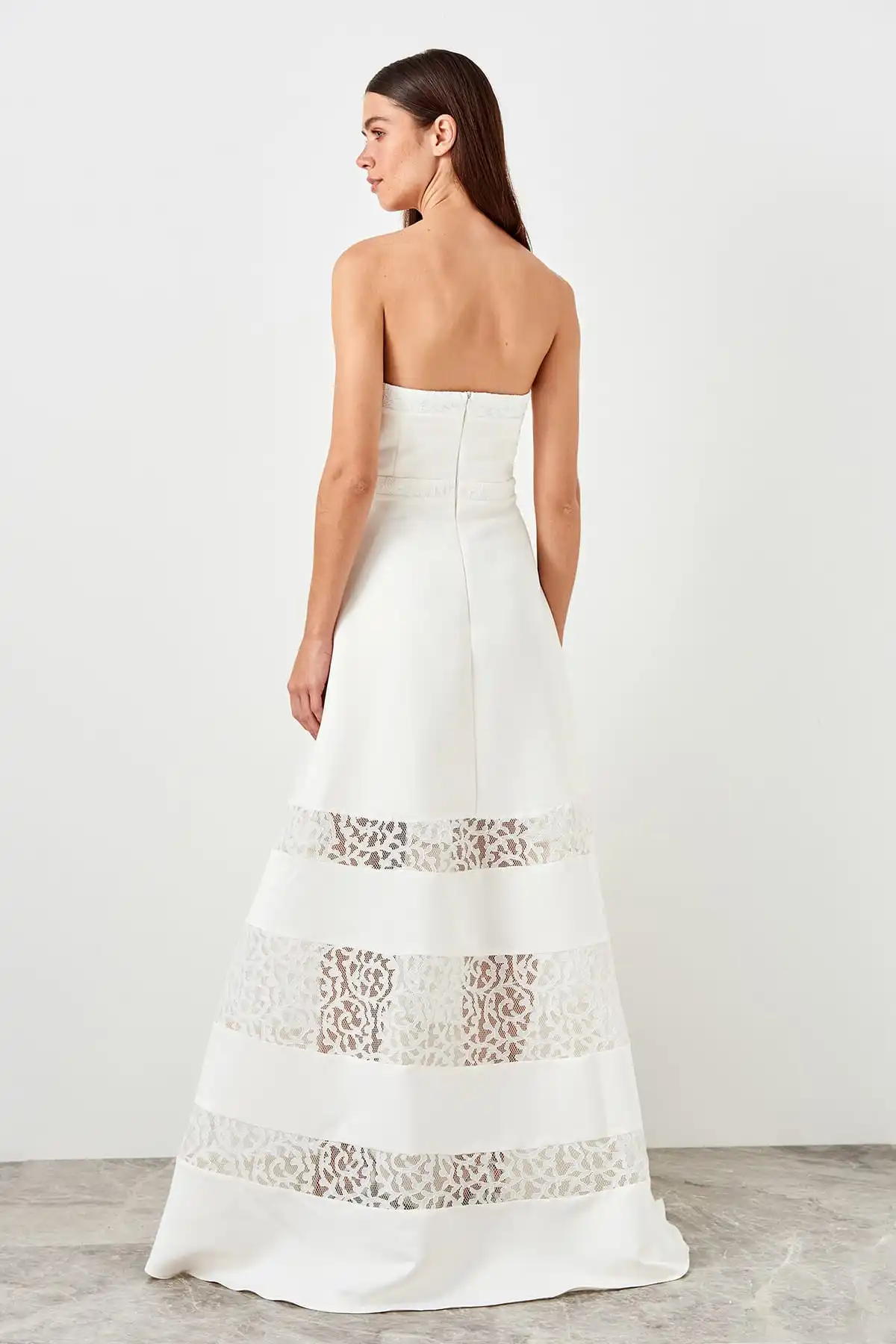 Trendyol кружевное детальное вечернее платье TPRSS19DE0077 | Свадьбы и торжества