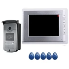 7-дюймовый проводной видеодомофон, дверной звонок, домашняя система безопасности, встроенный RFID-ридер, камера