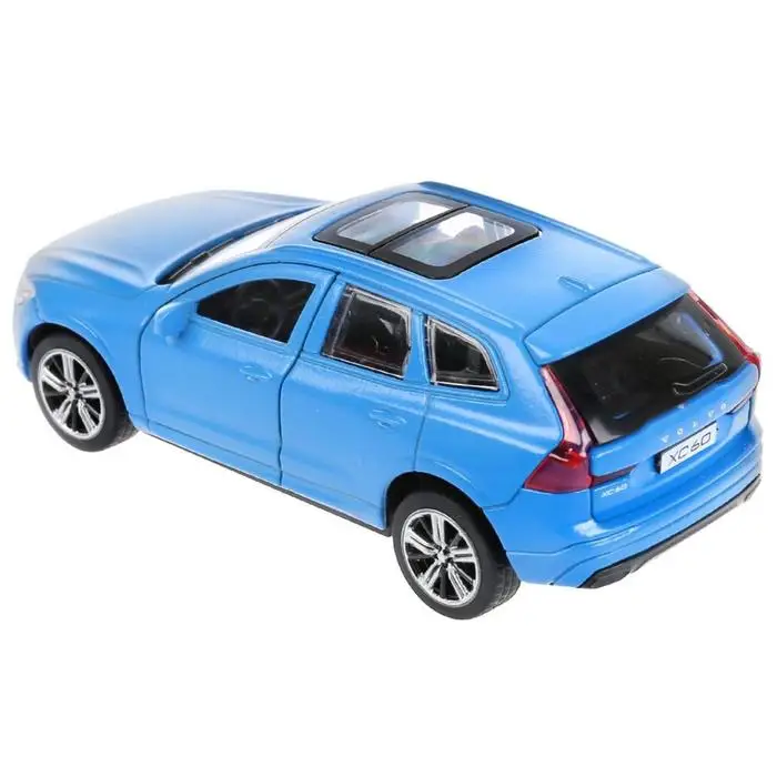 Машина металлическая Volvo XC60 r design 12 см двери багаж цвет матовый синий| |