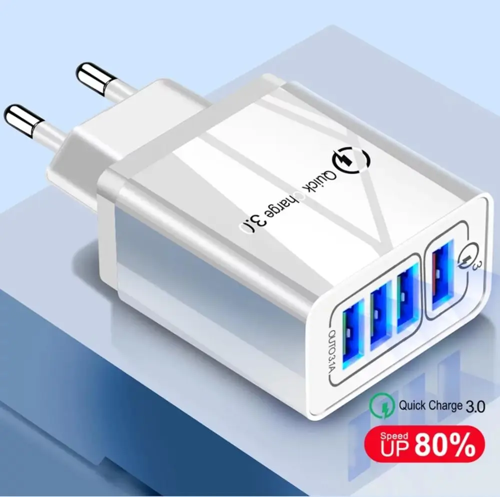 48 Вт Зарядное устройство для мобильного телефона Qualcom 3 0 + 3x3 1 A Выход м Быстрый
