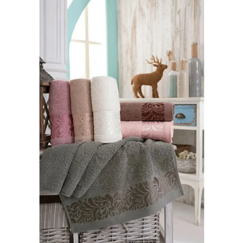 

NAKKISH 100% Cotton 50x90 6 Piece Towel Set-DIAMOND