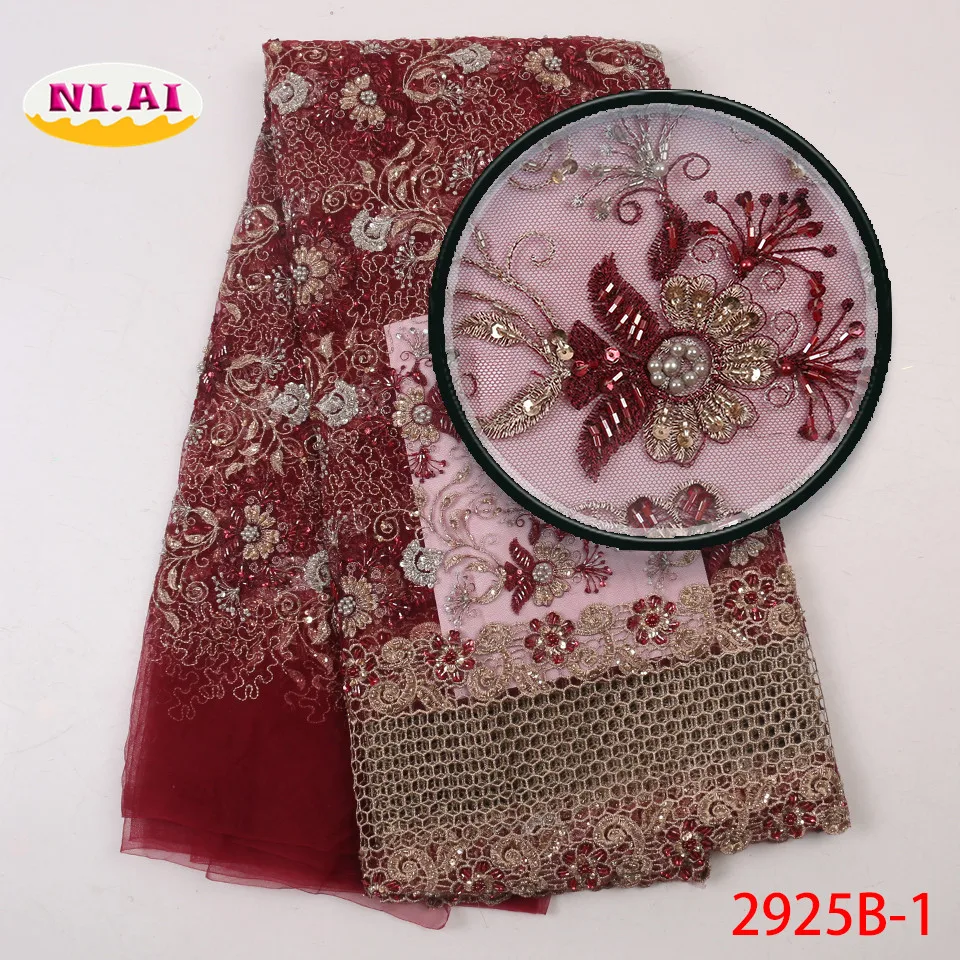 Кружевные тканевые платья с вышивкой новое свадебное кружево ручной работы