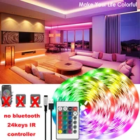 usb led strip lights infrared remote control color change lights bar lamp for screen tv neon lights 5050 rgb bedroom decoration