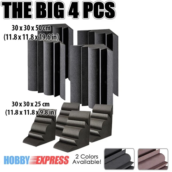 Arrowzoom 4 шт. угловая басовая ловушка акустическая панель студийная