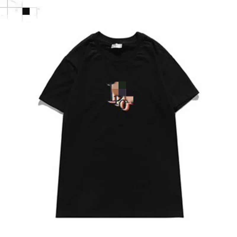 

2021 new classic monogram print round neck short sleeve summer casual street T-shirt for men and women